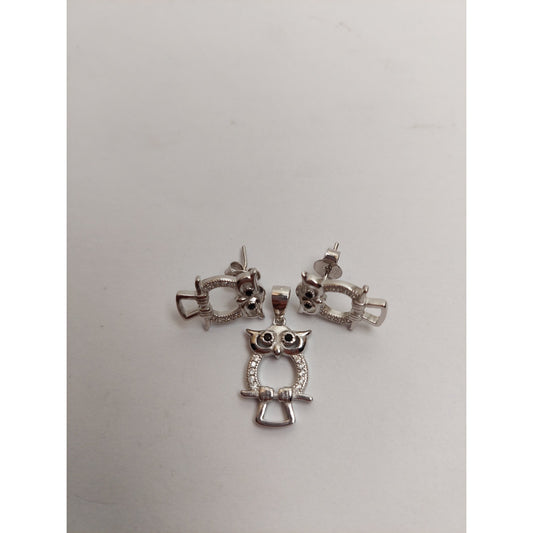 Set Argint 925 Bufnita Contur, Jolie Silver, 4.1g, 2 cm x 1.1 cm-1
