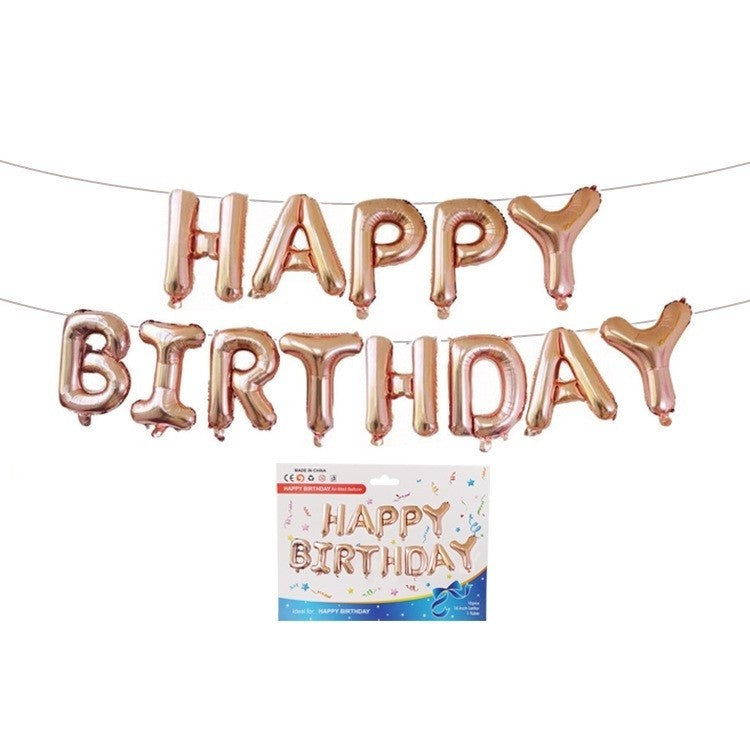 Set baloane folie Flippy, Happy Birthday, 40 cm, rose gold-4