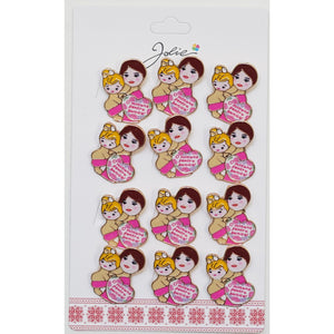 Set 12 Brose Martisor Primavara cu Mesaj O Minune Pentru Bunica-0