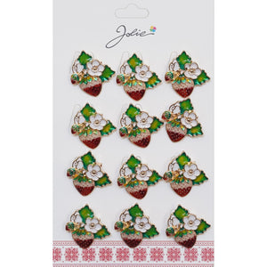 Set 12 Brose Martisor Capsuna Inflorita-0