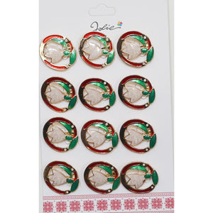 Set 12 Brose Martisor Primavara Ghiocel in Cerc-0