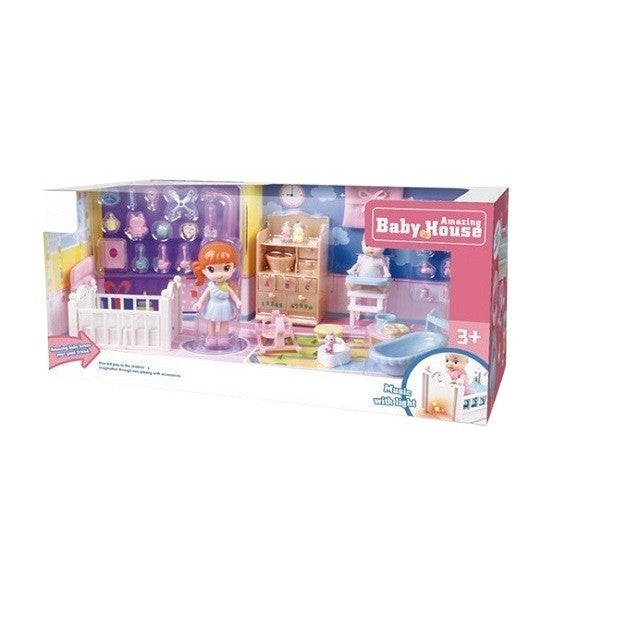 Set casa de papusi mama si copilul, Flippy, cu lumini si sunet-0
