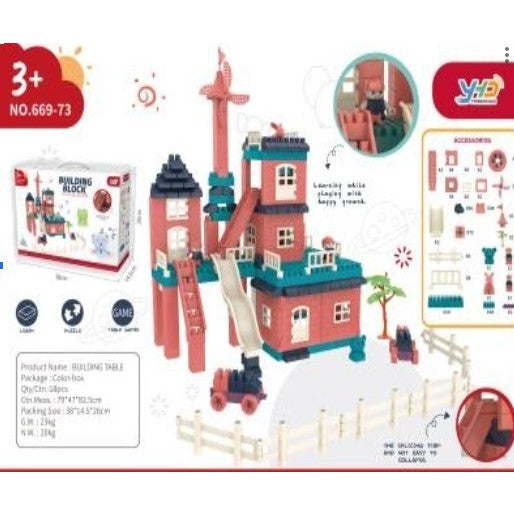 Set constuctii, Flippy, Casa si curte, 251 piese, Multicolor-5