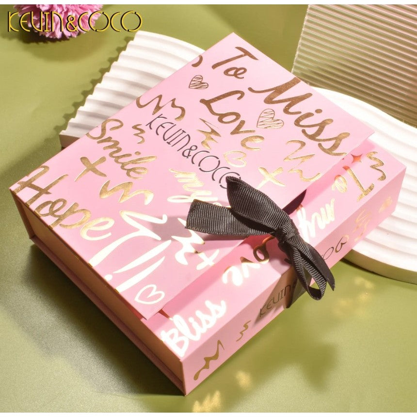 Set cosmetice Kevin&Coco, 4 Lip gloss, paleta farduri 40 culori nuante nude / rose, cutie cadou, Fara Sulfati, Pudra Compacta, Clasic, 17 x 14 x 5 cm, multicolor-5