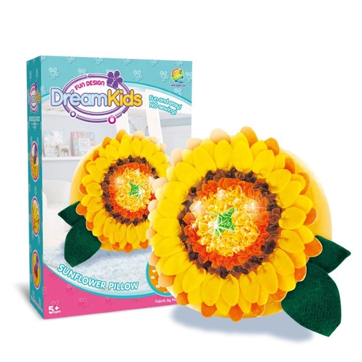 Set creatie perna pentru copii, Dream Kids, Floarea Soarelui-2