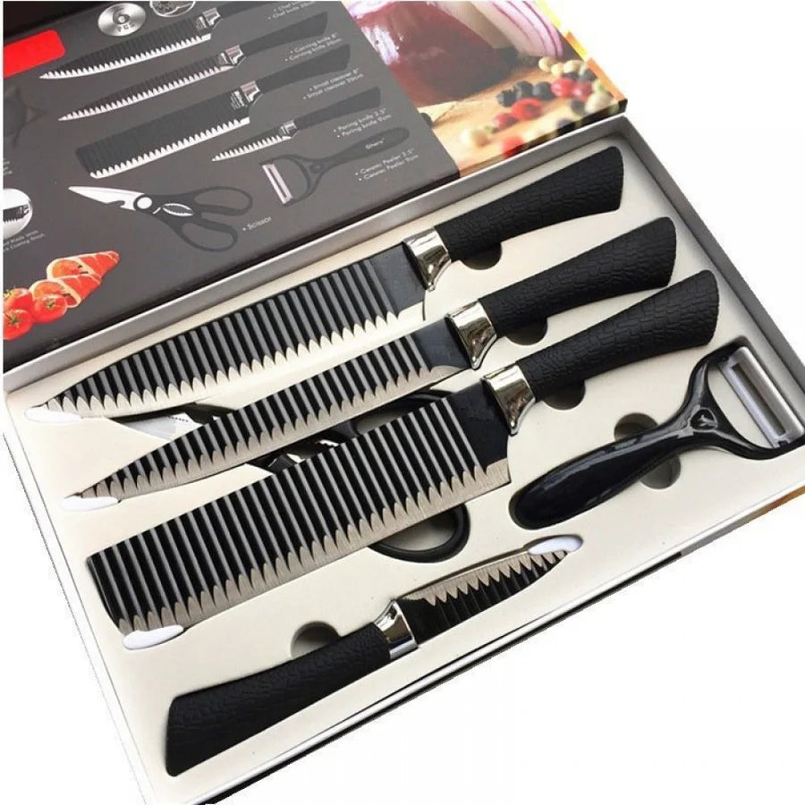 Set de Cuțite 6 Piese - Extrem de Ascuțite, Folosire Zilnică