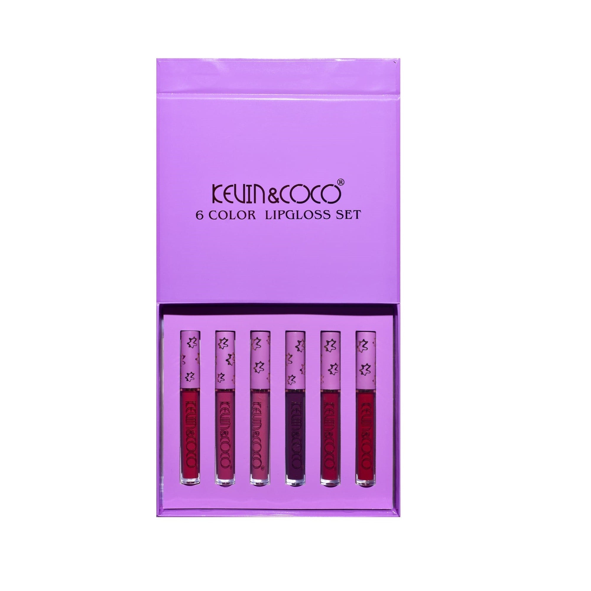 Set de Buze, KEVIN COCO, Violet Girl, 6 Lip Gloss-uri, 17 x 14.8 x 2.9 cm, Roz/Rosu/Mov-7