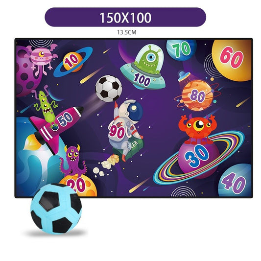 Set de Fotbal Flippy, Joc Recreativ pentru Copii, Model Extraterestrii, Minge cu scai, Poarta din Material Textil, 150 x 100 cm-1