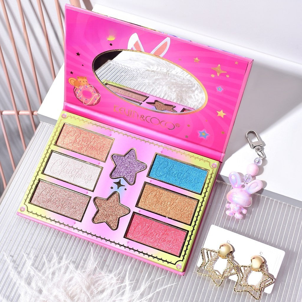 Paleta de Machiaj, KEVIN & COCO, Best Partner, Fard de Pleoape, Breloc si Cercei, 50 culori, 22 x 21 x 5cm-1