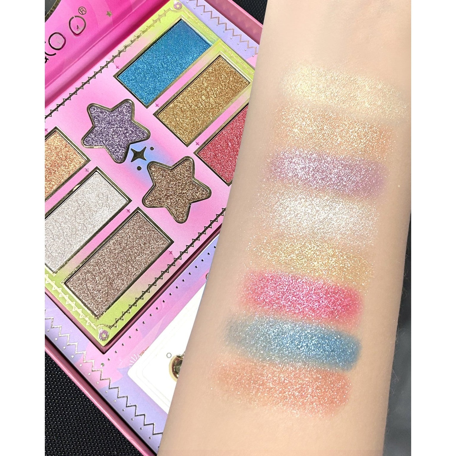 Paleta de Machiaj, KEVIN & COCO, Best Partner, Fard de Pleoape, Breloc si Cercei, 50 culori, 22 x 21 x 5cm-9