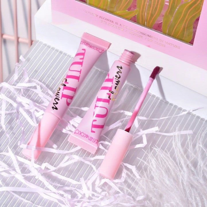 Set de Machiaj, KEVIN & COCO, 22 Culori, Model Lalele, 2 Palete de Farduri, 2 Lip Gloss-uri, 2 Lip Stick-uri, 1 Oglinda Inimioara, 15.7 x 21 x 4 cm, Multicolor-3