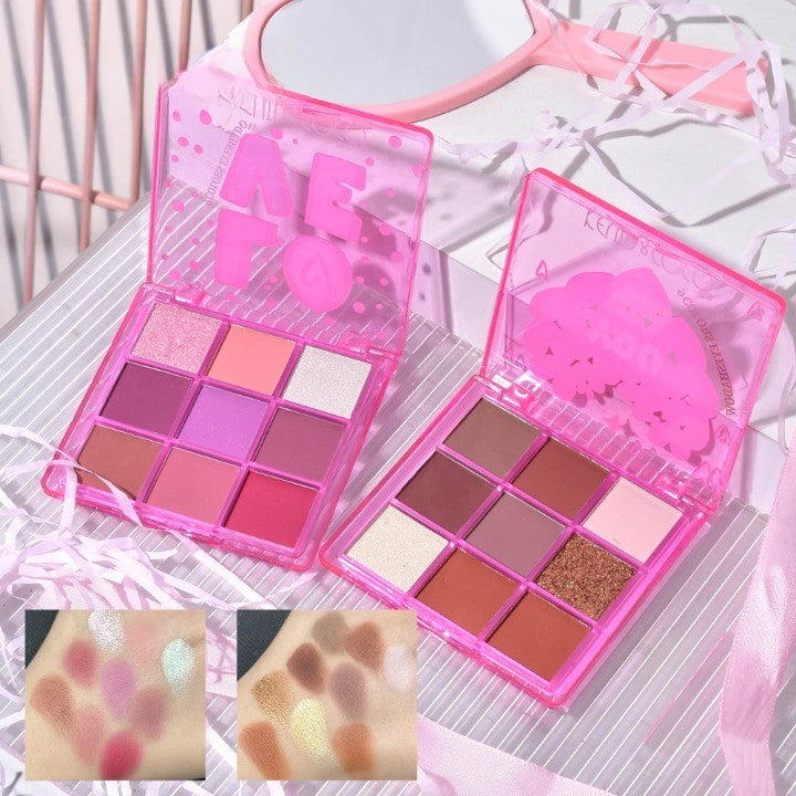 Set de Machiaj, KEVIN & COCO, 22 Culori, Model Lalele, 2 Palete de Farduri, 2 Lip Gloss-uri, 2 Lip Stick-uri, 1 Oglinda Inimioara, 15.7 x 21 x 4 cm, Multicolor-4