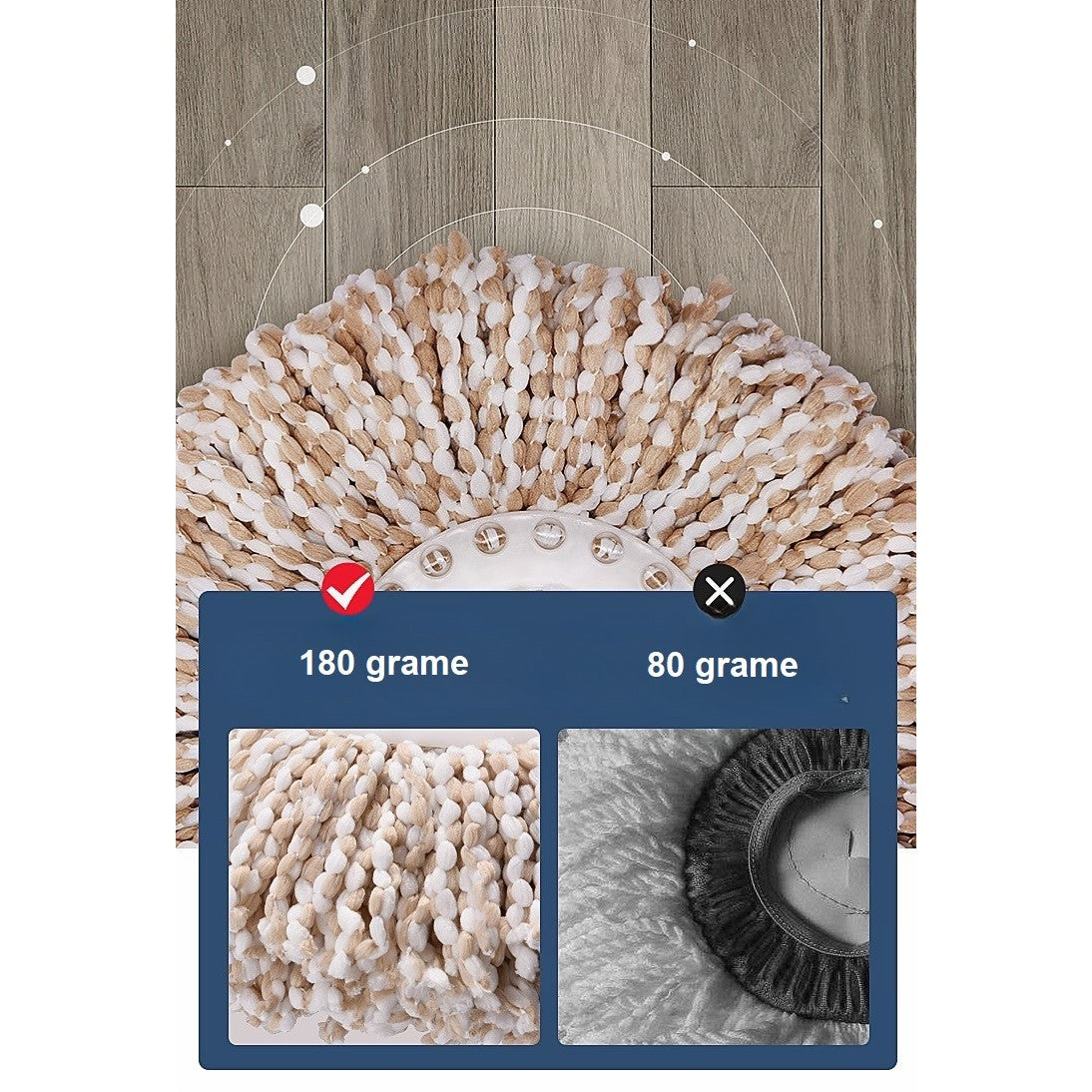 Set Galeata si Mop Rotativ 360°, Flippy, Cu Dubla Actiune Centrifuga, Pentru Uz Casnic, Maner din Otel Inoxidabil Telescopic, 2 Capte din Bumbac, 46x27x29 cm, Roz-4