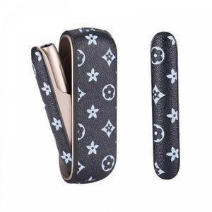 Set Husa Piele Ecologica Si Capac Plastic Flippy, pentru IQOS 3.0 DUO, de Protectie, Anti Soc si Zgarieturi, 20 gr, 12 x 4 x 2 cm, Negru-0