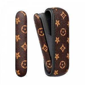 Set Husa Piele Ecologica Si Capac Plastic Flippy, pentru IQOS 3.0 DUO, de Protectie, Anti Soc si Zgarieturi, 20 gr, 12 x 4 x 2 cm, Maro-0