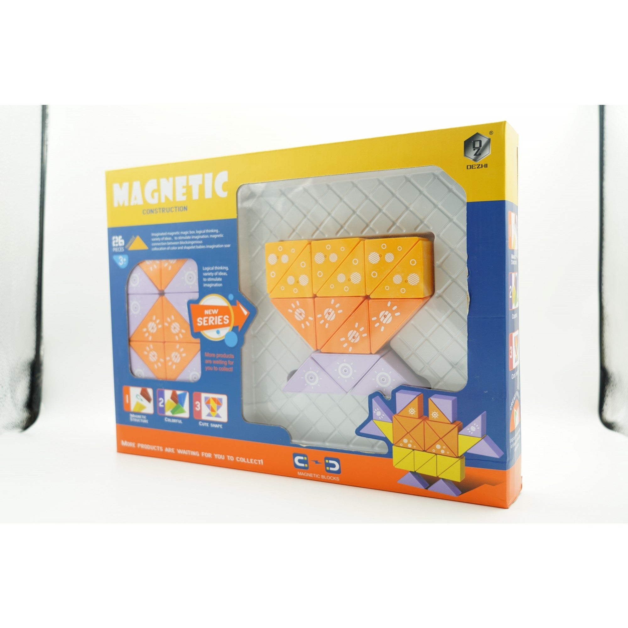 Set inteligent de constructie cu piese magnetice, Flippy, 26 piese, pentru copii, +3 ani, multicolor-1