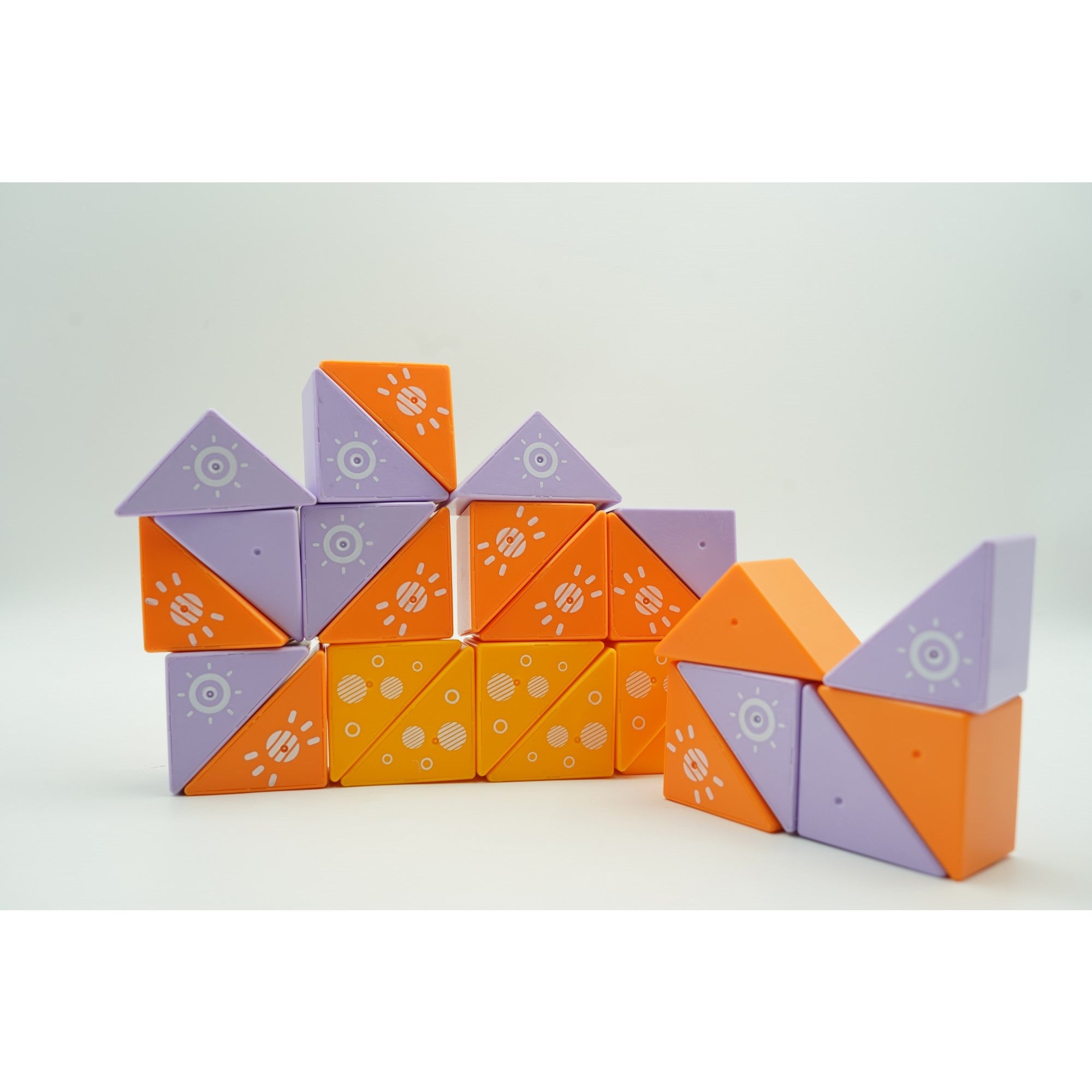 Set inteligent de constructie cu piese magnetice, Flippy, 26 piese, pentru copii, +3 ani, multicolor-7