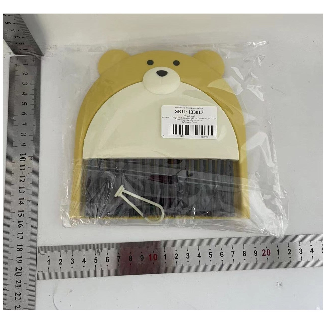 Set Matura si Faras, Flippy, Pentru Birou, din PP, Model Ursulet, 23.5 x 18 cm, Galben-1