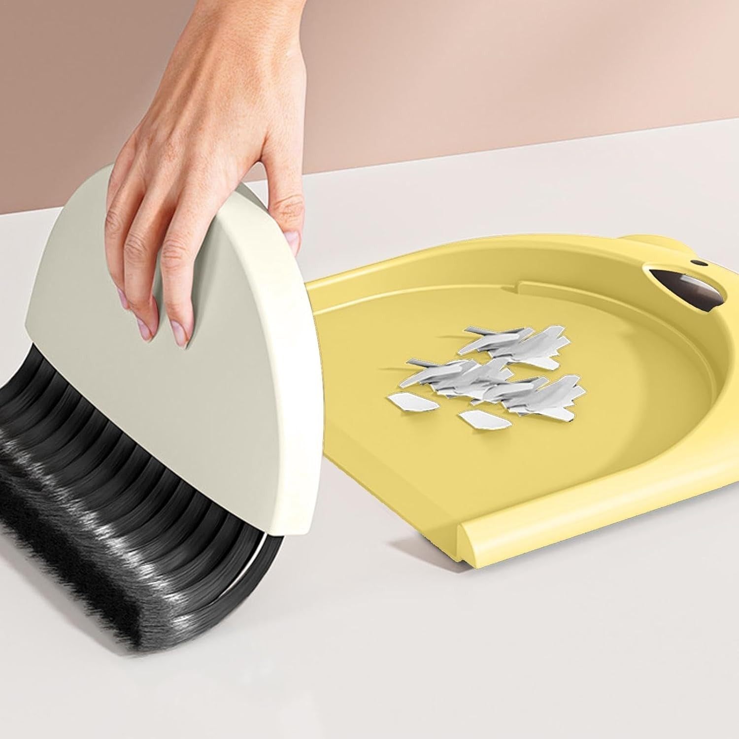 Set Matura si Faras, Flippy, Pentru Birou, din PP, Model Ursulet, 23.5 x 18 cm, Galben-3