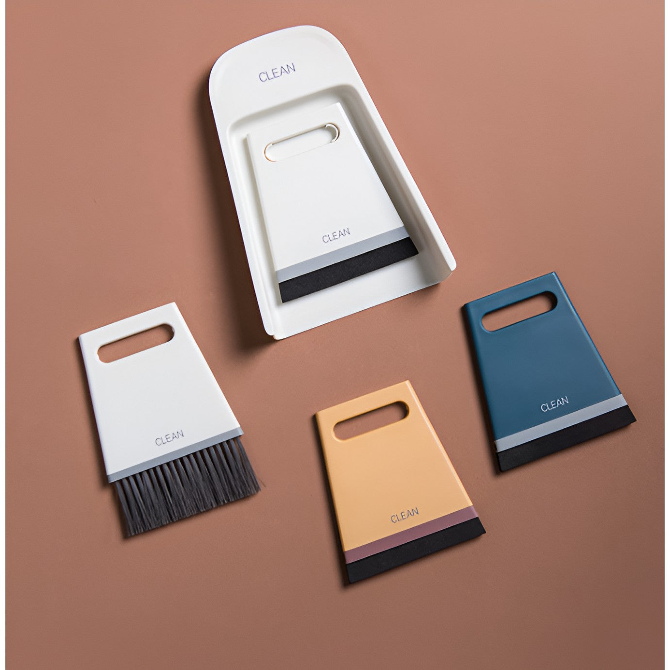 Set Mini Matura si Faras, Flippy, Uz Casnic, Doua Perii, pentru Birou, Bucatarie, Casa, 19.5x13.8x3.6 cm, Albastru-3