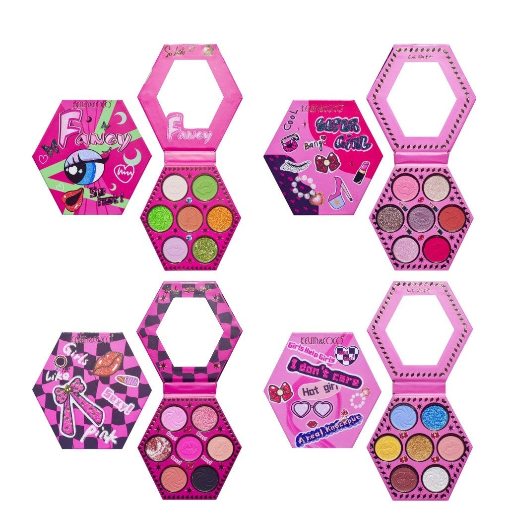 Trusa de Machiaj, KEVIN & COCO, Nobody is Perfect, I am Nobody, 32 culori, 29 x 23.5 x 3 cm-11