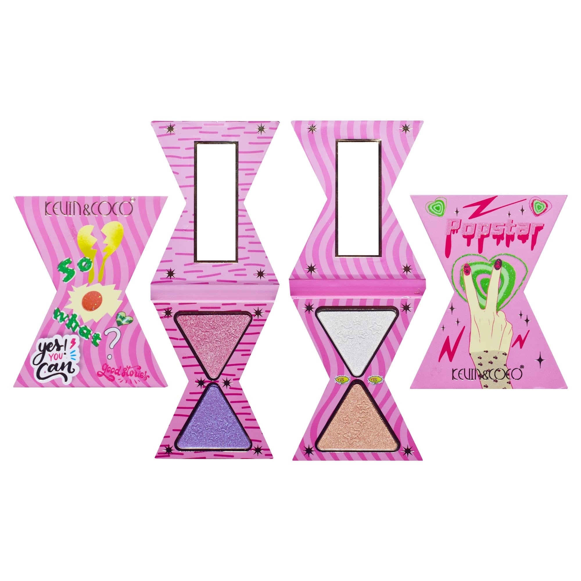 Trusa de Machiaj, KEVIN & COCO, Nobody is Perfect, I am Nobody, 32 culori, 29 x 23.5 x 3 cm-12