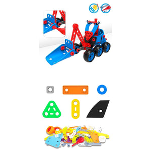 Set pentru construit masini, Flippy, Educativ si creativ, 134 piese-0