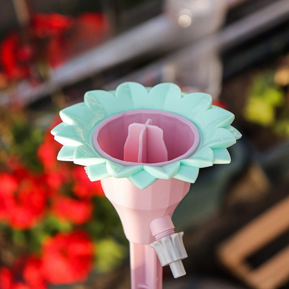 Set picuratoare cu valva pentru irigare Flippy, design floare, viteza reglabila, fixare prin infigere, practic, 16.8 x 9 cm, roz-5