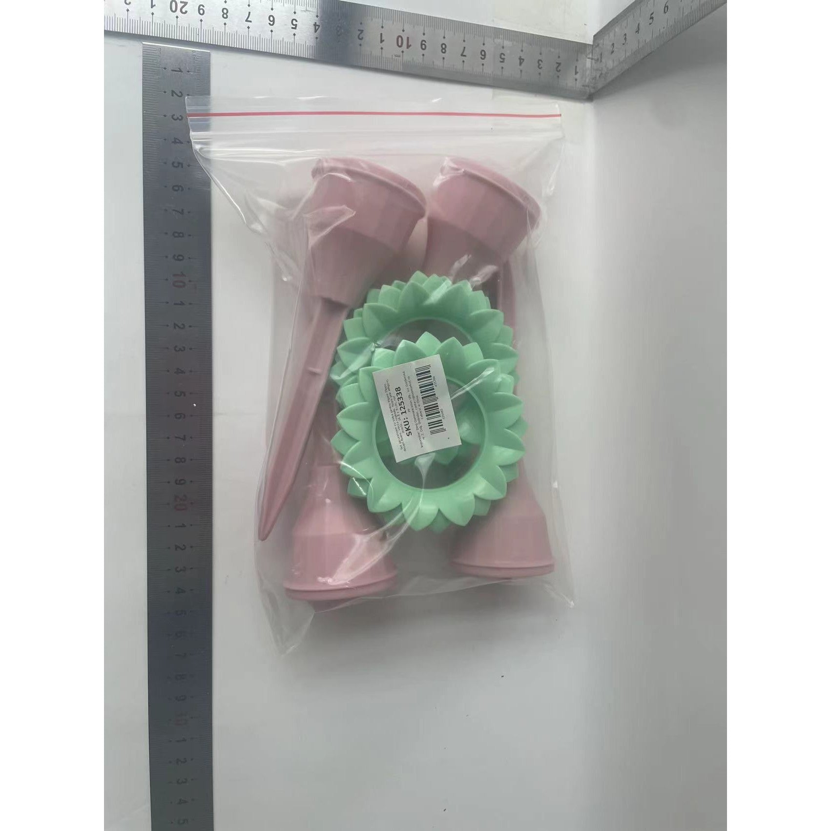 Set picuratoare cu valva pentru irigare Flippy, design floare, viteza reglabila, fixare prin infigere, practic, 16.8 x 9 cm, roz-11