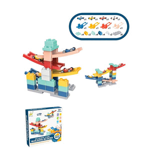 Set piese pentru constructie, Flippy, Rampa auto, 30 piese, Masinute incluse-0