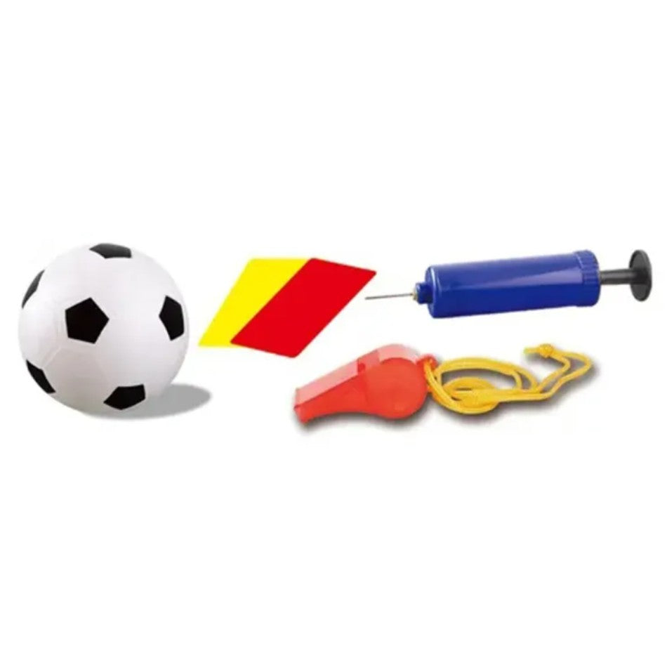 Set Poarta de Fotbal pentru Copii, Flippy, 80x120 cm, Minge, Cartonase, Pompa, Fluier, Interactiv, Distractiv, Galben-2