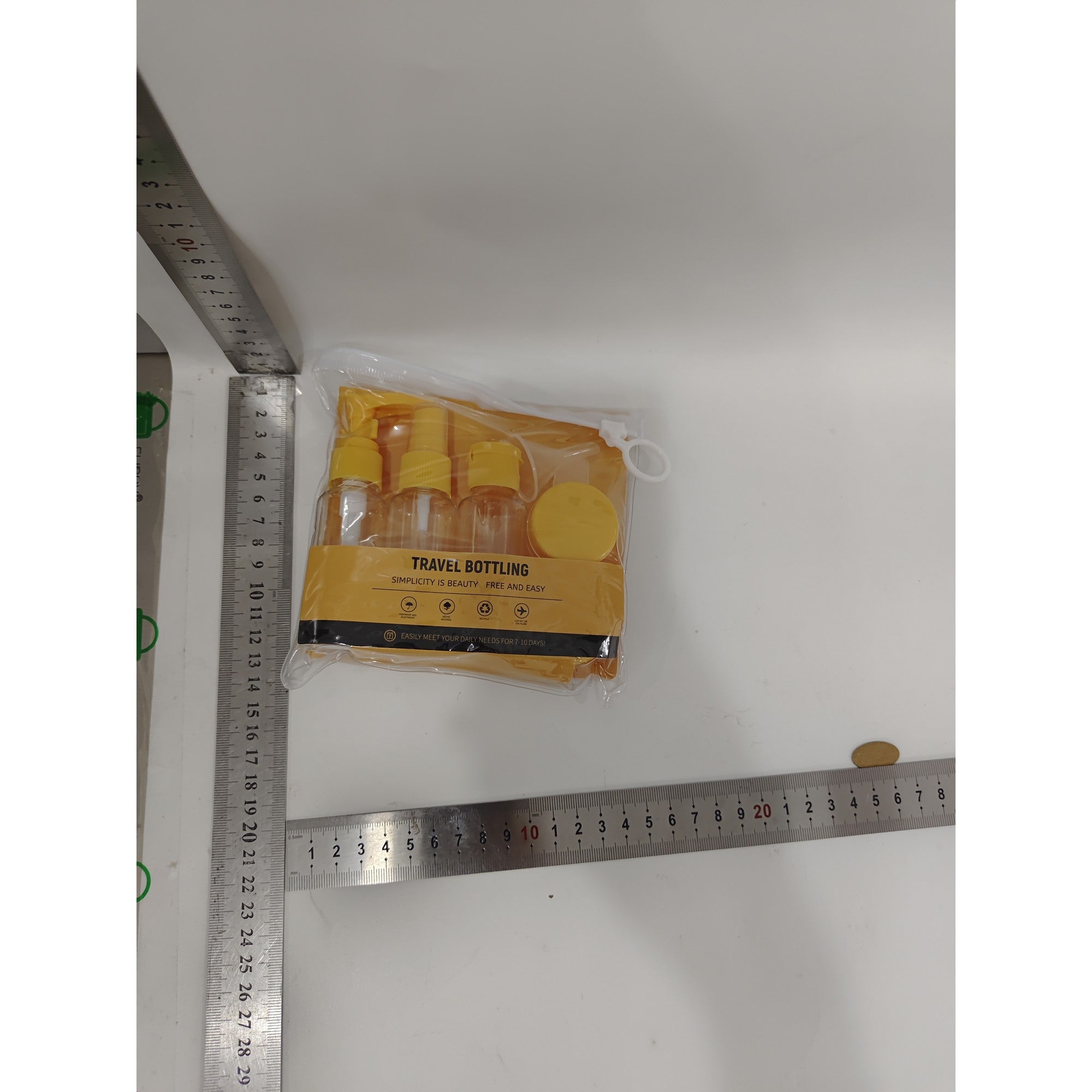 Set Recipiente pentru Cosmetice, Flippy, 5 Piese, cu Gentuta, pentru Calatorii, Reutilizabile, Portocaliu, Material Plastic, 40 ml, 10g-6