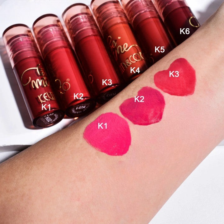 Set Rujuri de Buze Mate, KEVIN & COCO, Be Mine 3 Culori, Lip-Gloss, 11 x 7.3 x 2.7cm, Roz, Varianta A-1