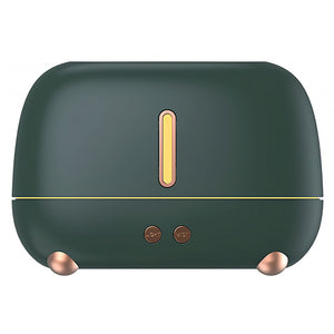 Umidificator de tip flacara, Flippy, cu aromaterapie, 7 culori, 250 ml, verde-0