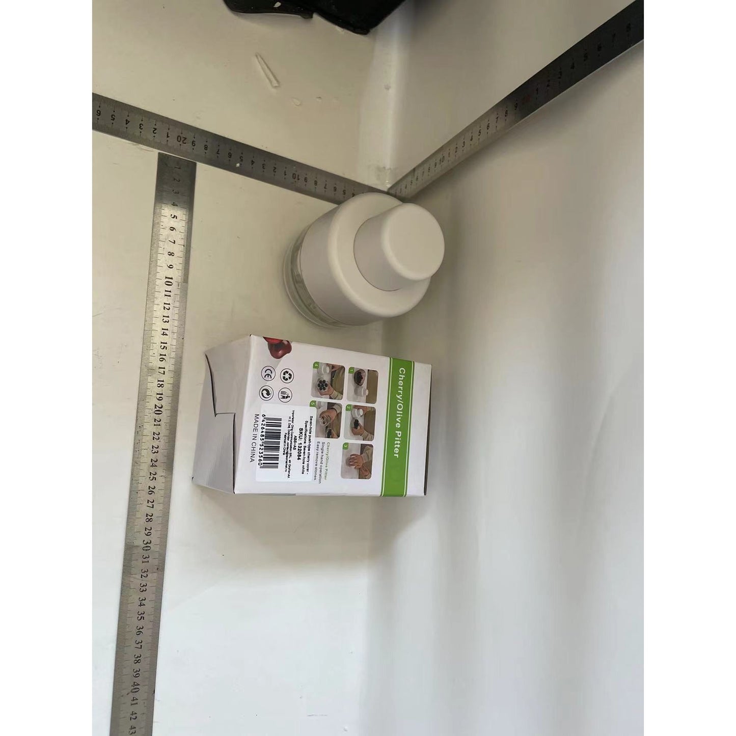 Aparat de Scos Samburi, Flippy, Manual, cu 6 Gauri, pentru Cirese, Alb-1