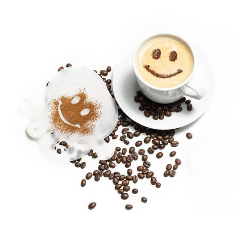 Set 16 sabloane reutilizabile pentru ornarea desertului sau a cafelei-4