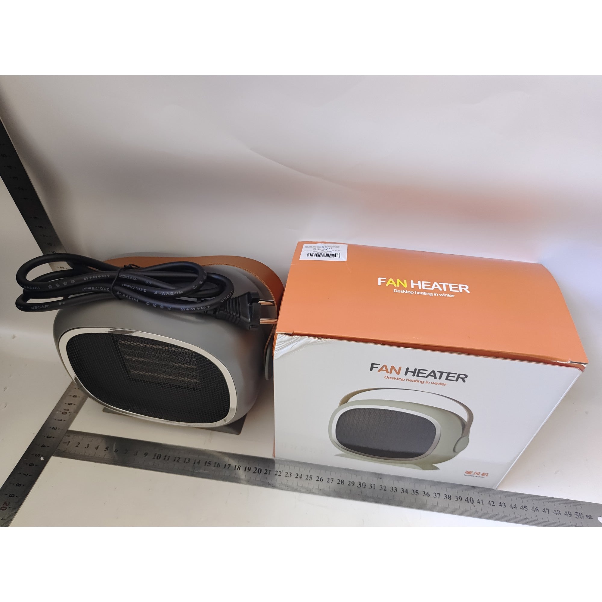 Aeroterma / Radiator Flippy PTC, 700W-1200 W, cu Maner de Piele, 2 Trepte de Viteza, Model Casca de Astronaut, Gri-1