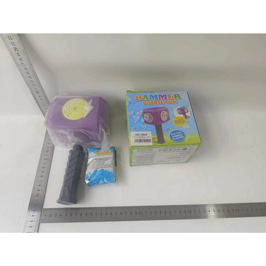 Jucarie Interactiva pentru Baloane de Sapun, Flippy, Sunete si Lumini, Model Ciocan, cu 8 Orificii, Mov-1
