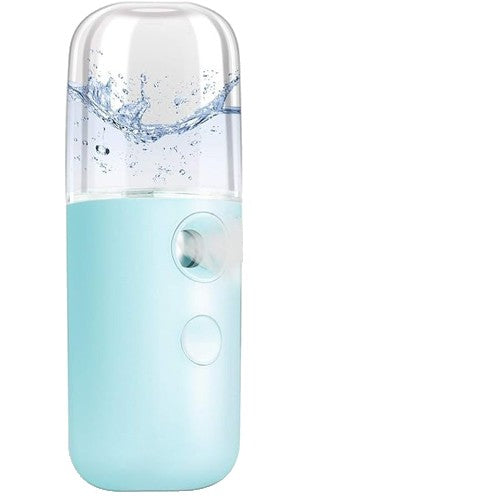 Spray de Hidratare Facială cu Tehnologie Nano, Flippy, Hidratare, Igienizare, Abur Rece, Încărcare USB, Capacitate 30 mL, 10cm, Albastru-0