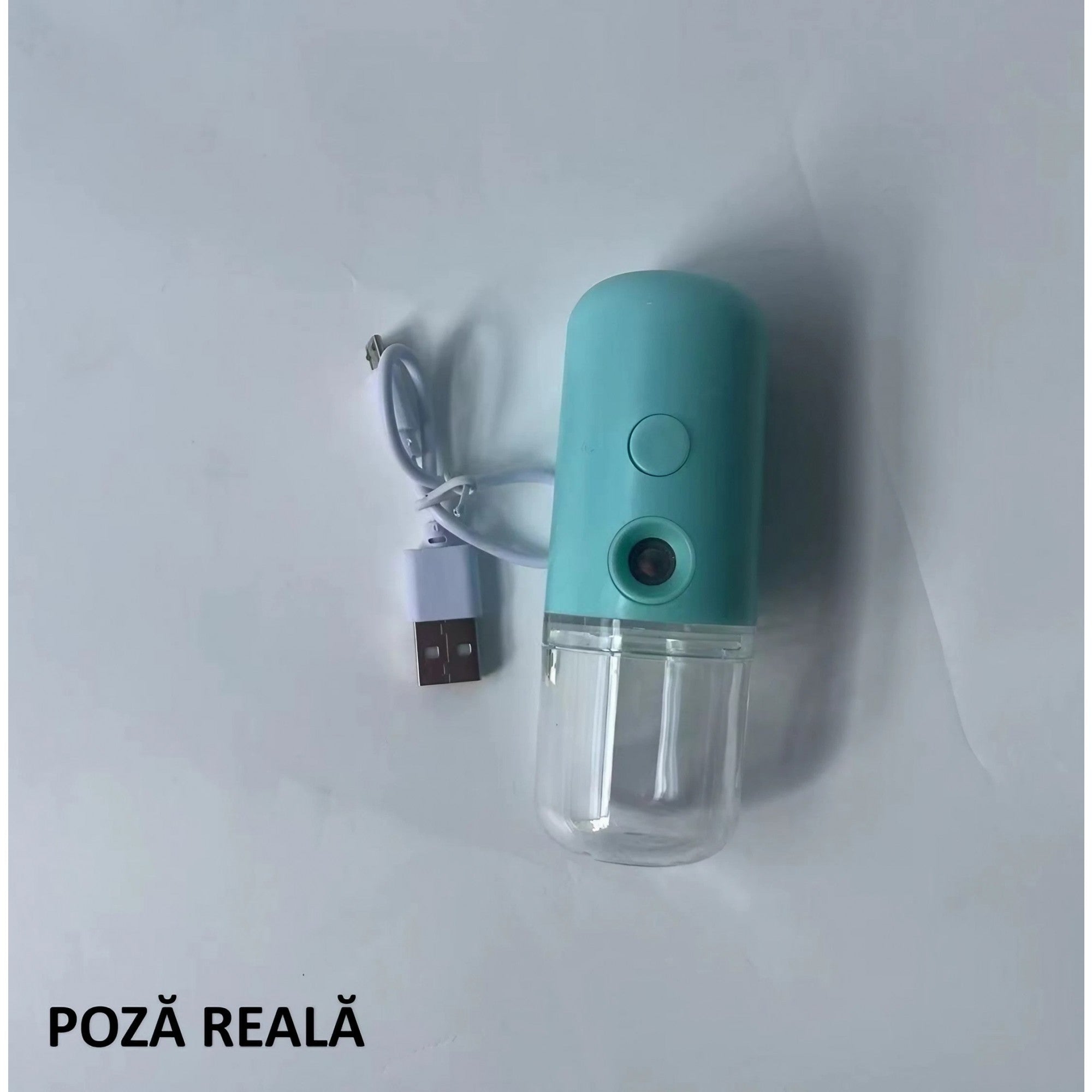 Spray de Hidratare Facială cu Tehnologie Nano, Flippy, Hidratare, Igienizare, Abur Rece, Încărcare USB, Capacitate 30 mL, 10cm, Albastru-8