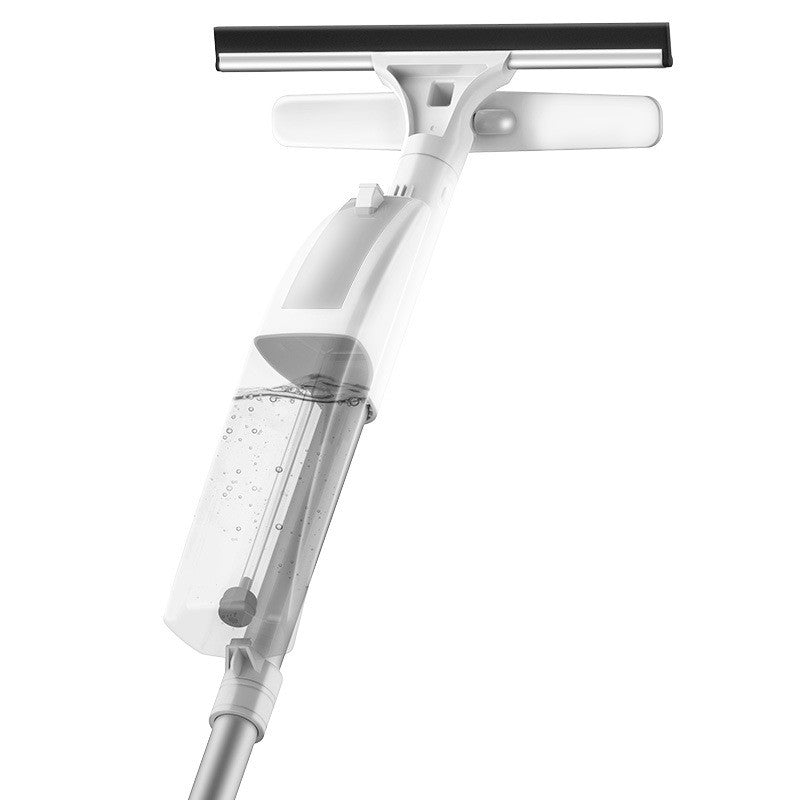 Stergator de Geamuri Flippy, cu Doua Fete, Tija Telescopica, cu Recipient de Lichid, Laveta din Microfibra, Racleta Silicon, 120 cm, Alb-8