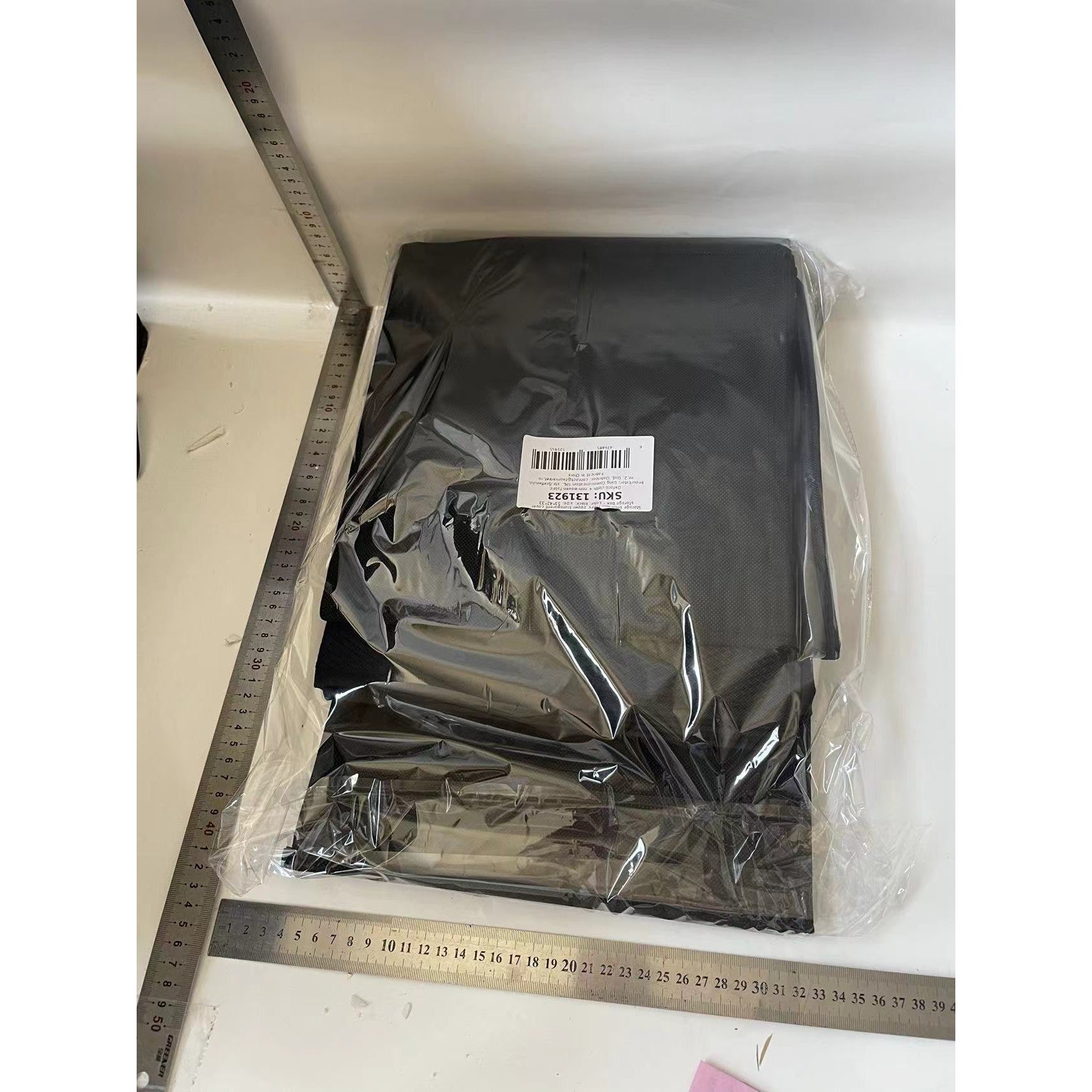 Cutie de Depozitare pentru Pantofi, Flippy, 53x42x33 cm, cu Capac Transparent si Fermoar, Negru-1