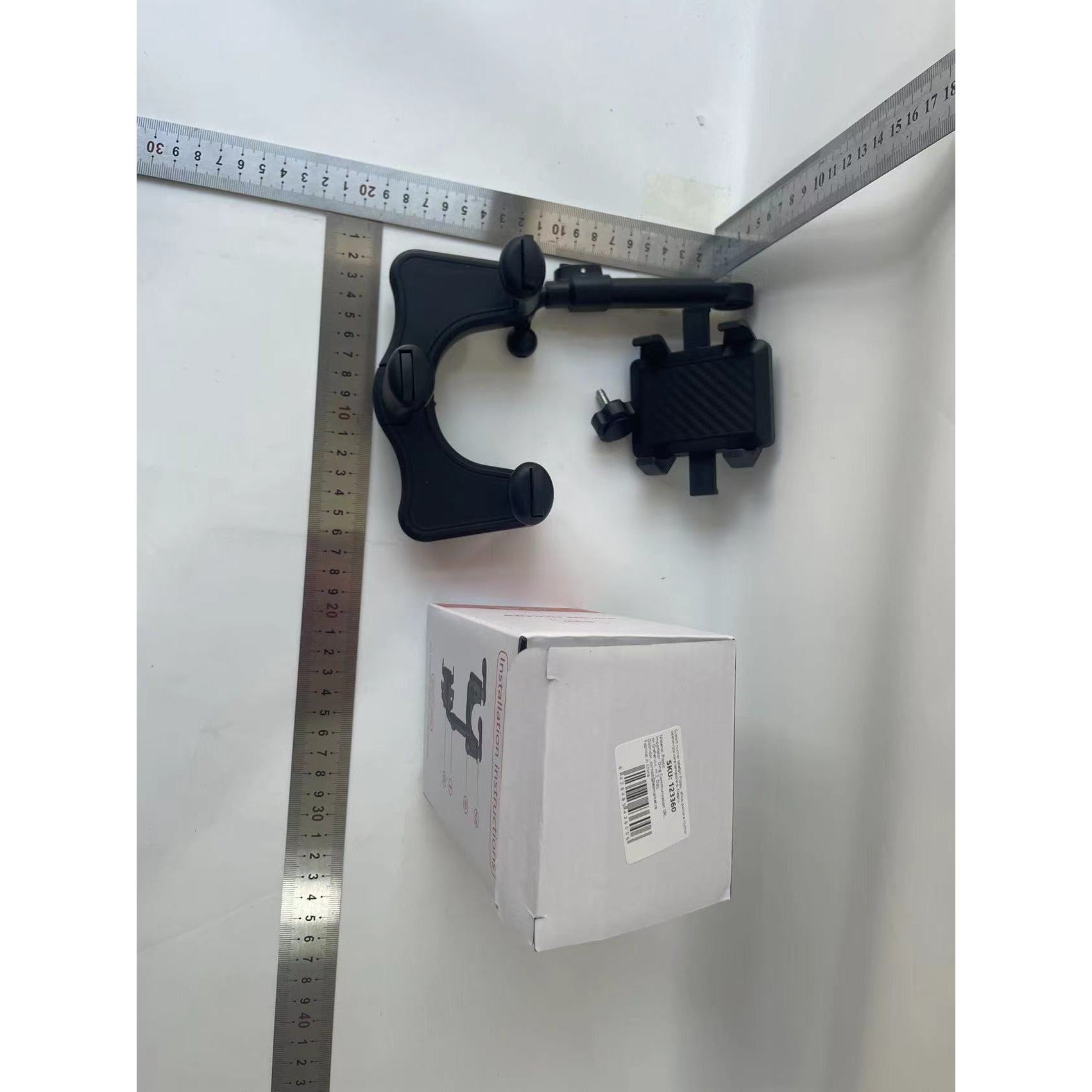 Suport auto Flippy cu atasare la oglinda retrovizoare, model Y611, rotativ 360 de grade și retractabil, multifuncțional, compatibil cu toate telefoanele mobile, Negru-5