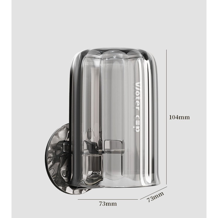 Suport Multifunctional 2 in 1, Pahar si Suport pentru Periuta de Dinti, Flippy, Plastic, Dimensiune: 10.4 x 7.3 x 7.3 cm, Gri-9