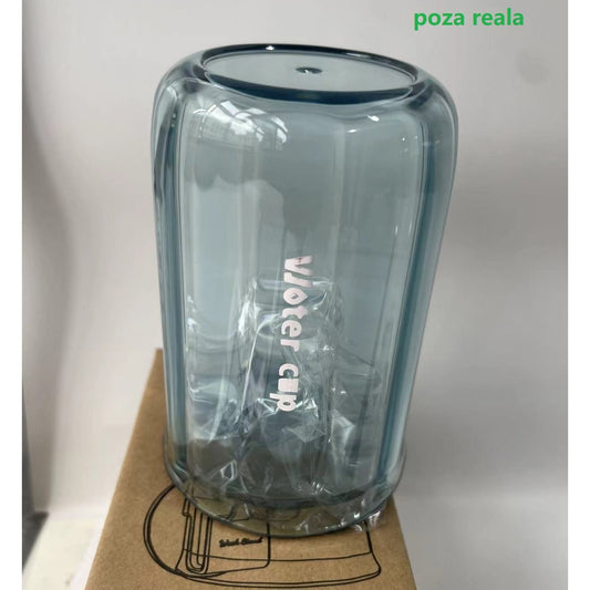 Suport Multifunctional 2 in 1, Pahar si Suport pentru Periuta de Dinti, Flippy, Plastic, Dimensiune: 10.4 x 7.3 x 7.3 cm, Albastru-1
