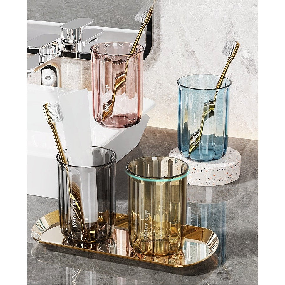 Suport Multifunctional 2 in 1, Pahar si Suport pentru Periuta de Dinti, Flippy, Plastic, Dimensiune: 10.4 x 7.3 x 7.3 cm, Roz-3