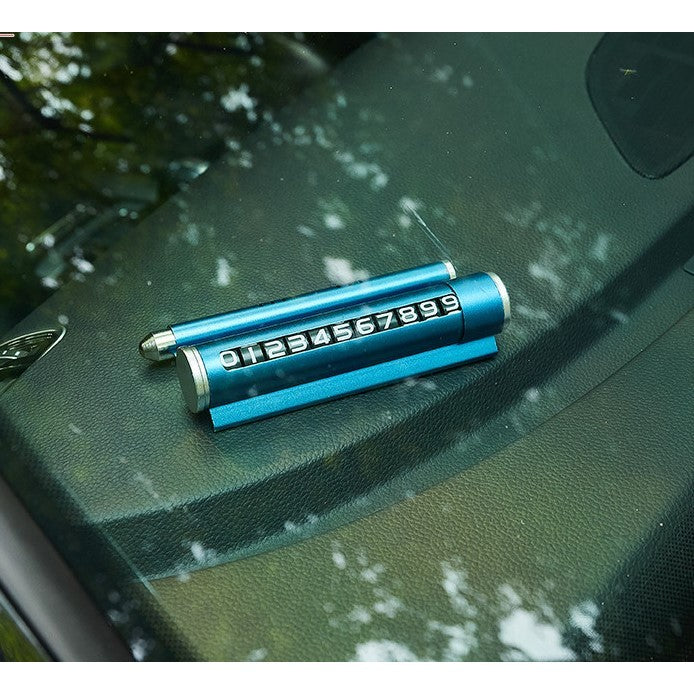 Suport numar de telefon cu odorizant Flippy pentru parcare Albastru-2