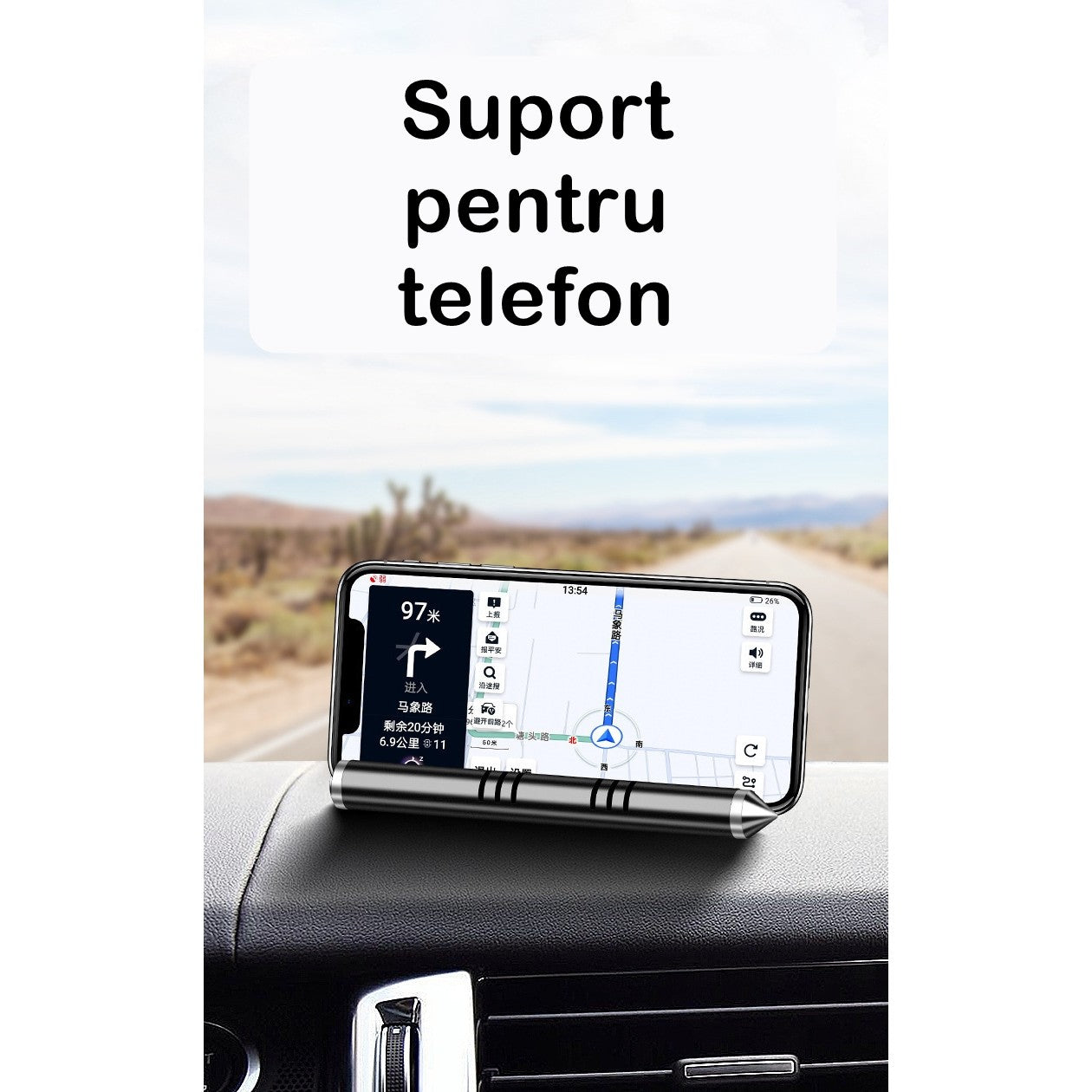 Suport numar de telefon cu odorizant Flippy pentru parcare Negru-4