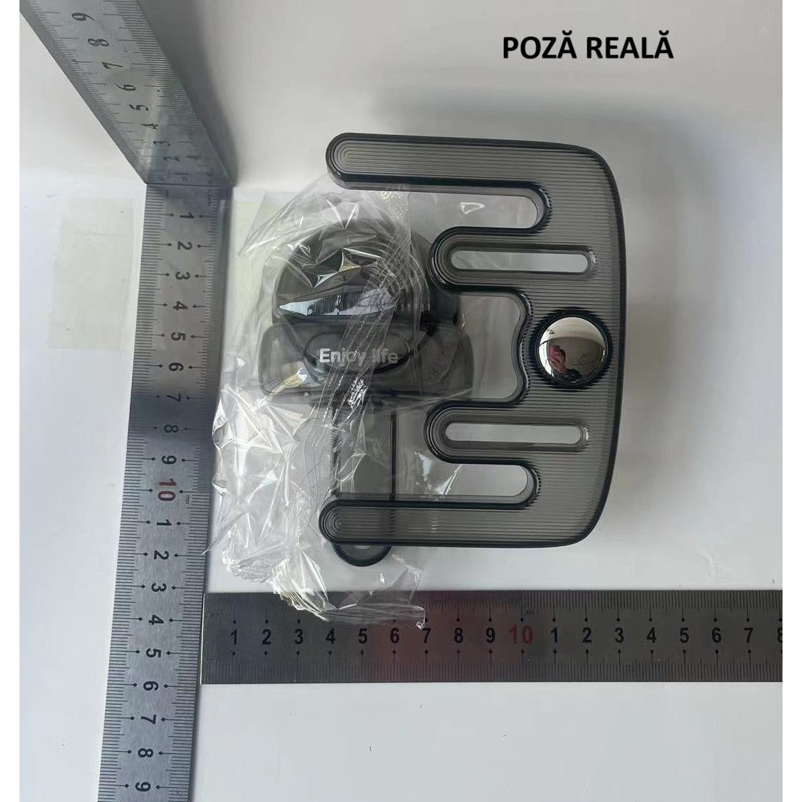 Suport pentru Incaltamintea de Casa, Flippy, fara Perforare, Montare pe Perete, Prindere Adeziva, 11.6x11x4.8cm, Gri Transparent-9