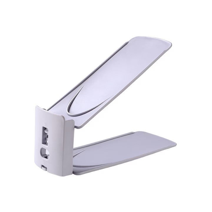 Suport pentru Pantofi, Flippy, din Plastic, Reglabil, 2 Niveluri, 27 x 10 x 20 cm, Alb-2